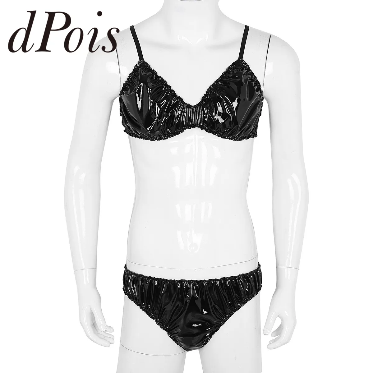 Комплект из 2 предметов мужские сексуальные танкини бюстгальтер-бюстгалтер топ с