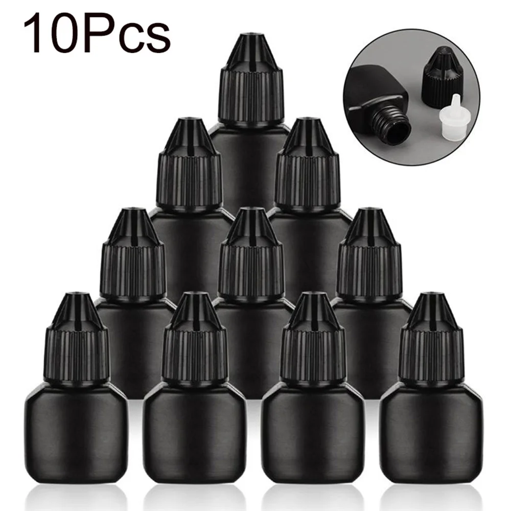 10 наборов пустых многоразовых прививных клеевых бутылок для ресниц домашнего