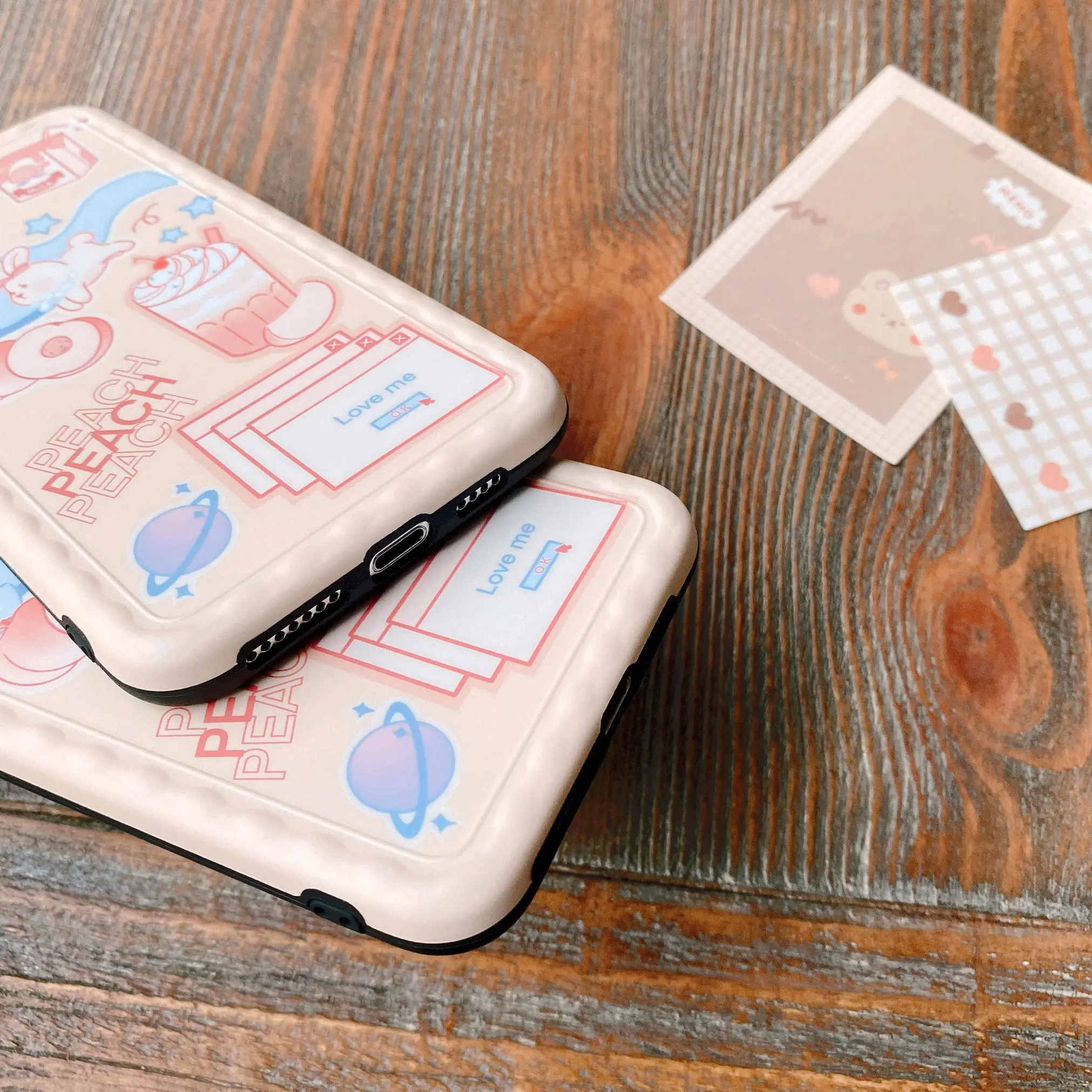 Мягкий чехол с милым мультяшным рисунком для iphone 11 pro max 7 8 plus X Xs XR защитный розовые