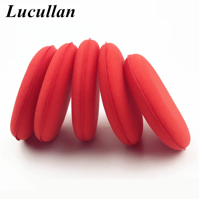

Lucullan 10 Pack Ultra Thick 20mm High Density Red Waxing and Polishing Sponge Auto Detailing Applicator Foam Pad