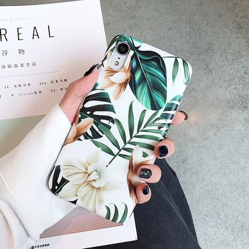 Модный летний чехол для IPhone XS X MAX XR Ретро телефона с банановым листом 6 s 7 8 Plus