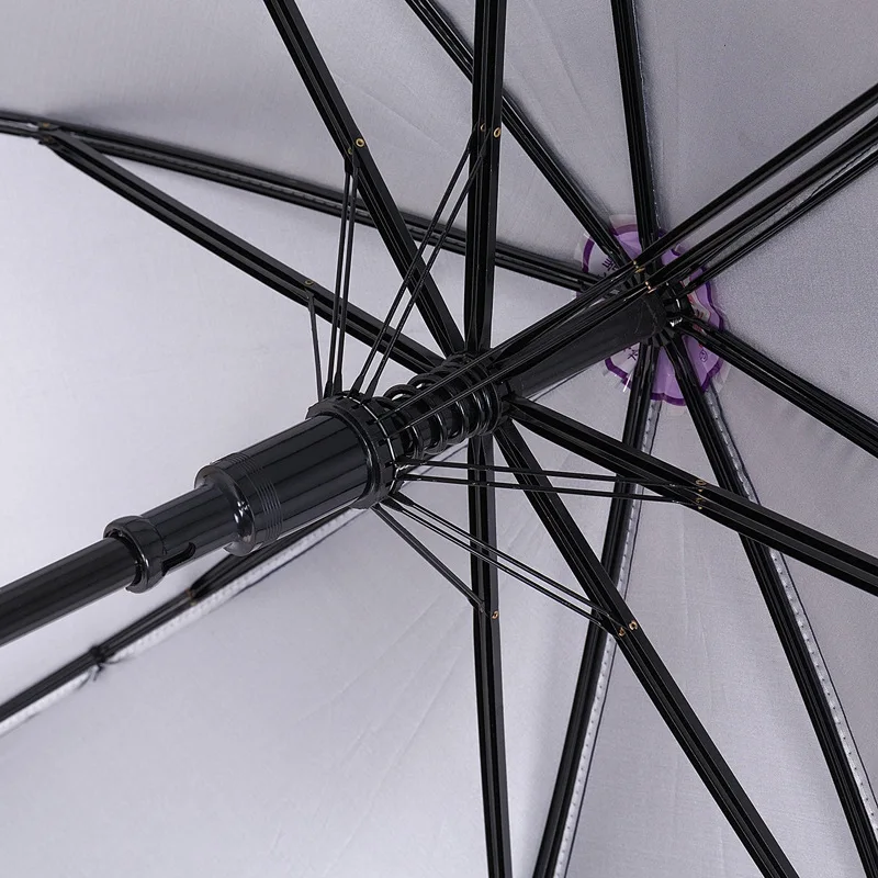 Солнечный зонтик с длинной ручкой многофункциональный крепкий зонт усиленный