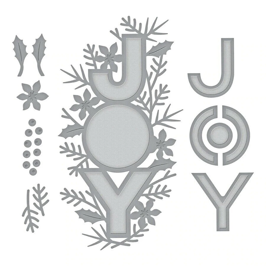 Christmas JOY Letter Metal Cutting Dies Stencil for Scrapbooking, Embossing, DIY Decor, Photo Album, Paper Cards, and Crafts image 2