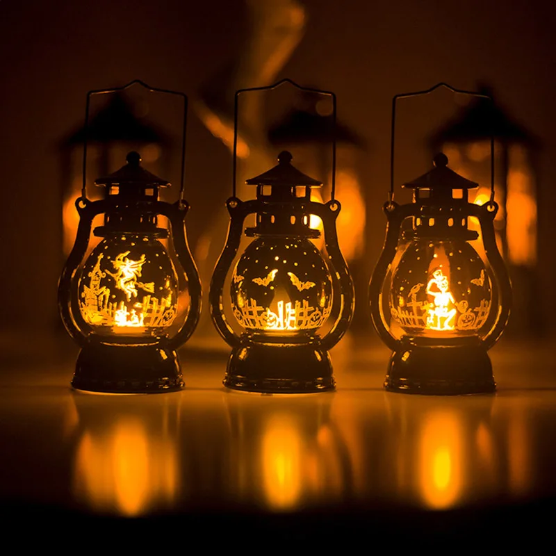 Ретро Лазерная люстра фонарик для Хэллоуина креативное украшение дома атмосферы