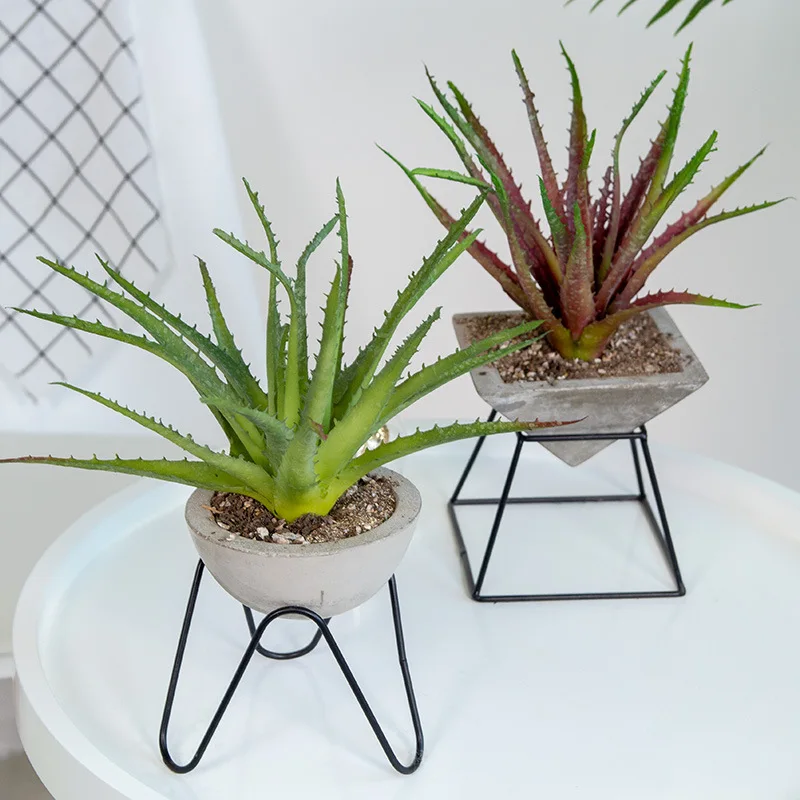 Simulation succulent bouquet sawtooth stinging touch aloe vera Home decorating indoor potted green plant fake flower | Дом и сад