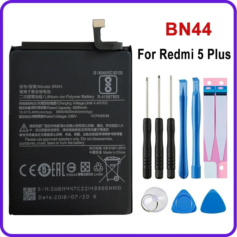 

Capacity 4000mAh Battery BN44 Replacement Battery For Xiaomi Mi Redmi 5 plus High Capacity