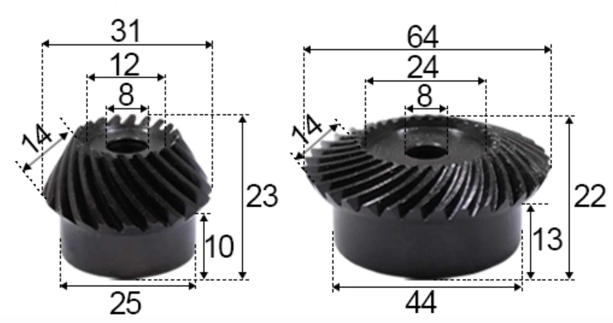

Коническая Зубчатая Передача, 1,5-20/40 Зубцов, точность 1: 2