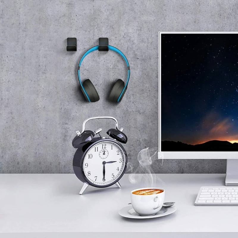 

Acrylic Floating Wall Shelf Stick-On Small Display Stand for Headset Home Storage Headset Damage-Free 24BB