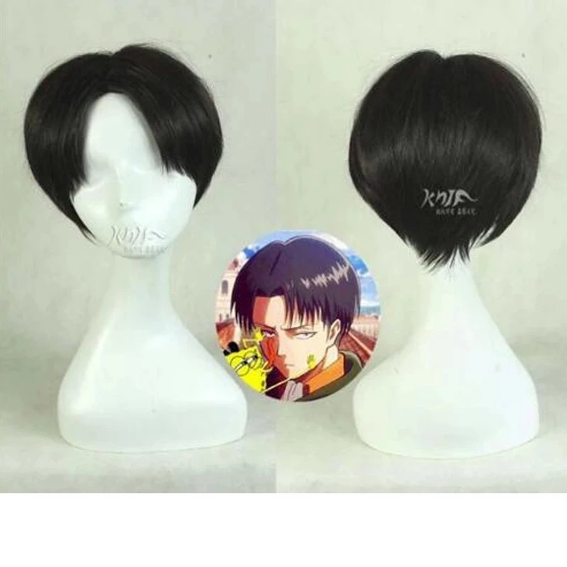 Парик для косплея Леви Аккермана из атаки на Титанов термостойкие синтетические