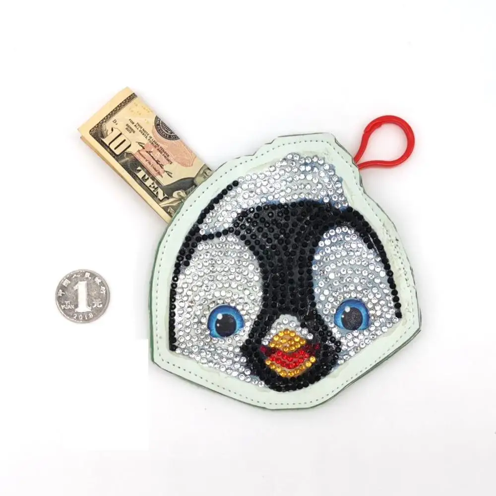 Penguin Shaped Keychain Pendant 3D DIY Point Drill Key Chain Coin Purse Diamond Painting Decoration key Ring Pendants ornaments | Дом и сад