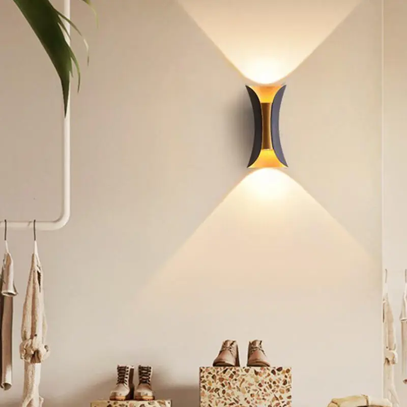 

Modern Led Wall Lamp Outdoor Waterproof Wall Light Garden Light AC85-265 Indoor Corridor Stairs Bedroom Decoration Lighting