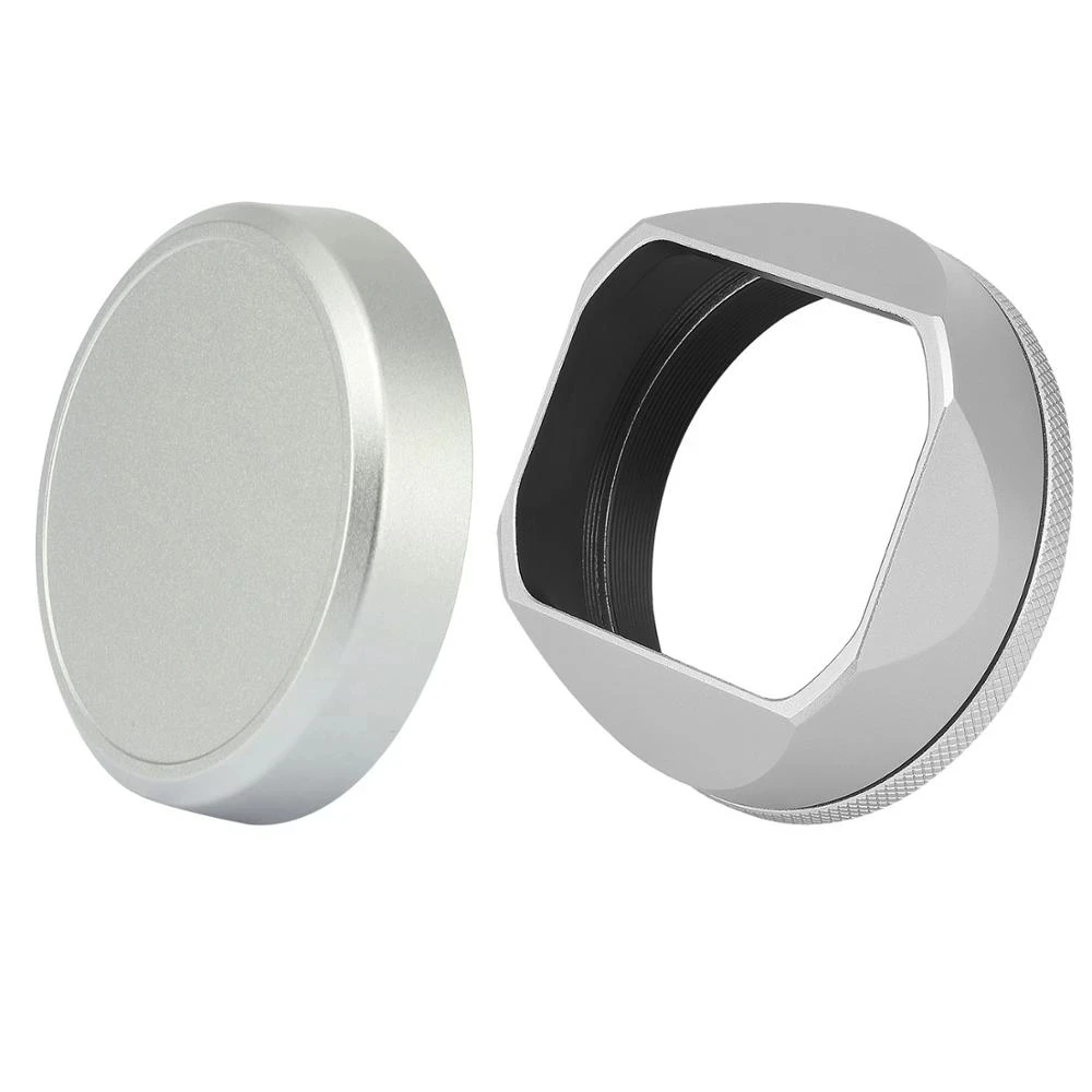 

Haoge LH-X54W Square Metal Lens Hood with 49mm Adapter Ring+Metal cap for Fujifilm Fuji X100V X100F X100T X100S X100 X70