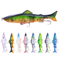 1pcs multi section sea bass hard fishing lure 3d fish eyes crankbaits minnow fake artificial bait suit for fishing carp tackle