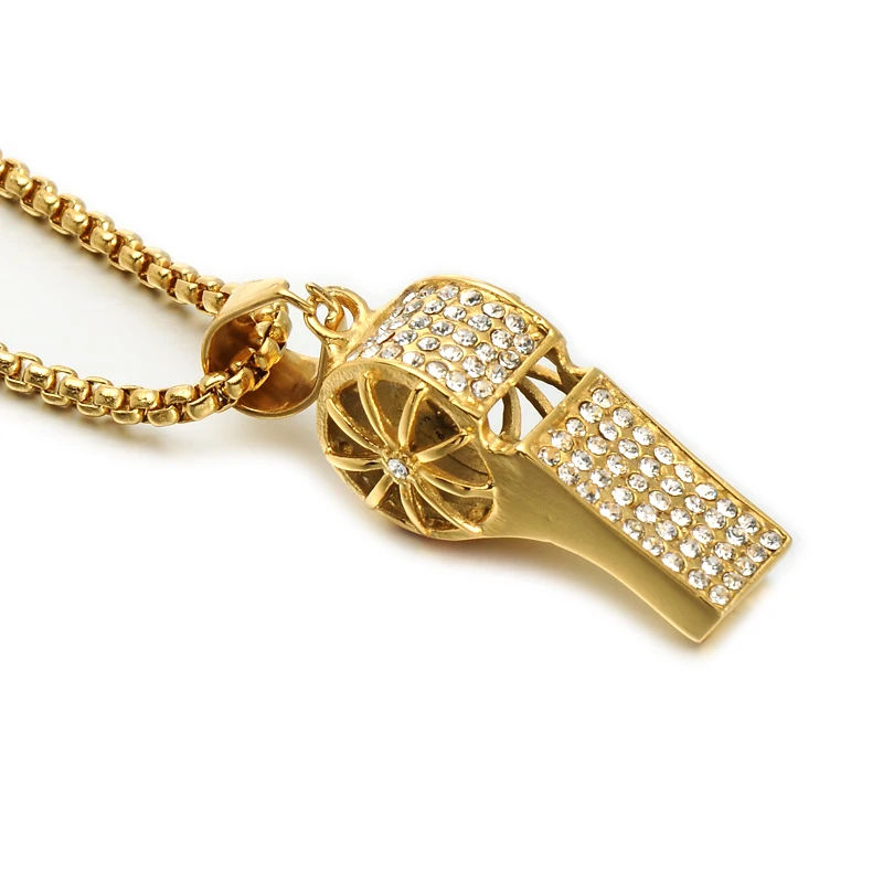 Мужские ювелирные изделия из нержавеющей стали в стиле хип-хоп с полностью