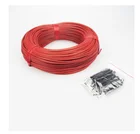 Красный силиконовый резиновый Дальний инфракрасный теплый пол комнатный термостат из углеродного волокна нагревательный кабель