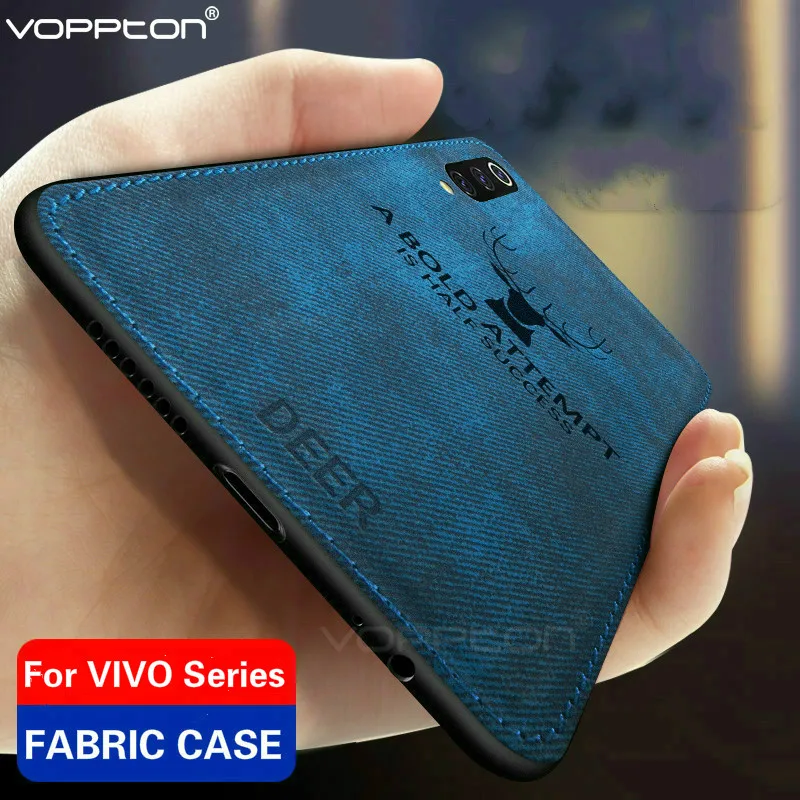 Classic Fabric Cloth For VIVO V17 Neo S1 IQOO Y7S Z5 Phone Case TPU Silicone Frame Animal Design Hard Back Cover | Мобильные