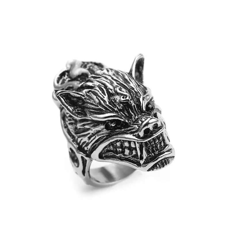 wolf Панк масонское кольцо для мужчин, античное серебро, мастер, печатка, кольцо для мужчин, Панк масонское ювелирное изделие, ювелирные изделия на палец - Цвет основного камня: wolf