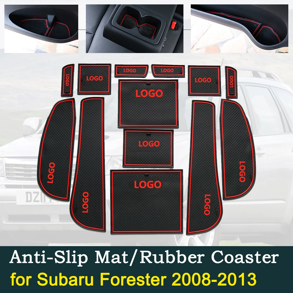 Противоскользящая резиновая накладка на дверь чашки для Subaru Forester SH 2008 ~ 2013 2009 2010