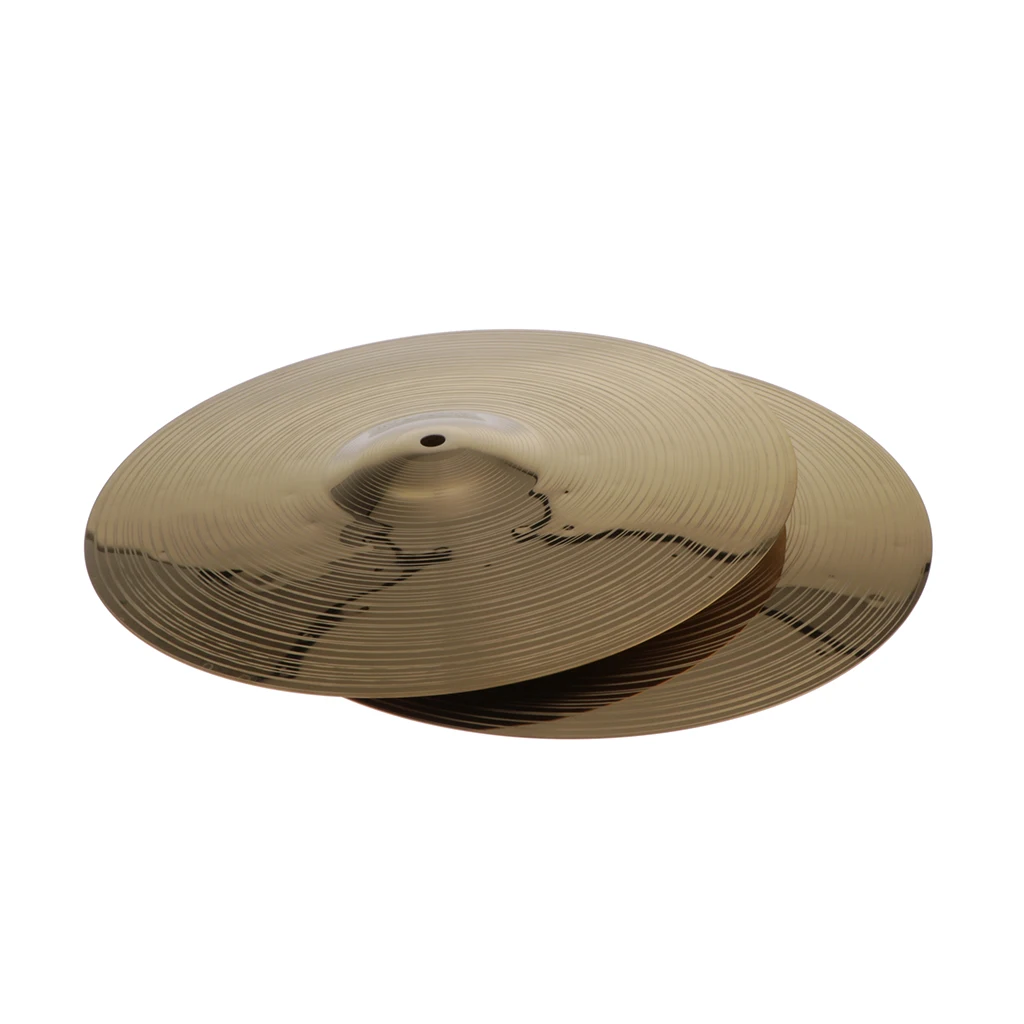 

2 Pieces Brass Splash Crash Cymbal Hi Hat Cymbals for Drum Set 14inch