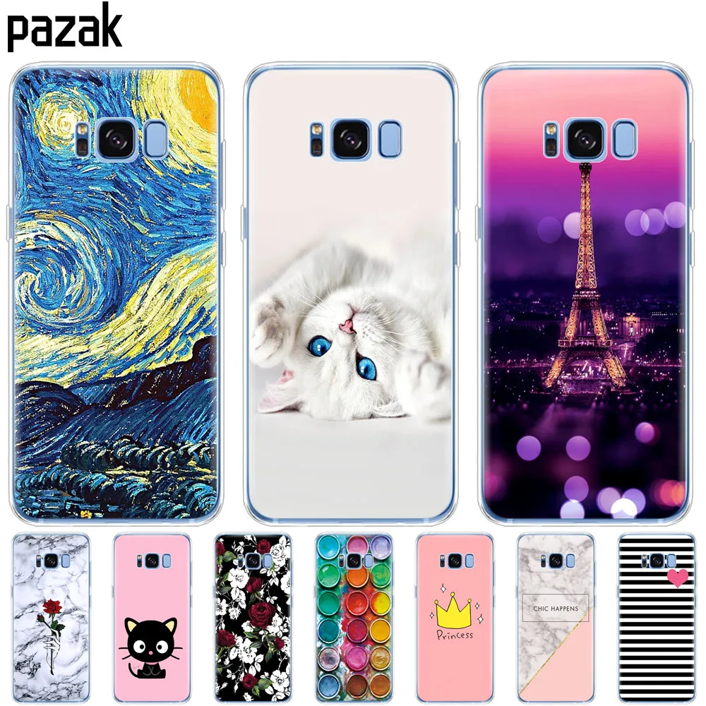 Силиконовый чехол для телефона для samsung Galaxy S8/S8 PLUS, чехол для samsung S8/S8 plus, чехол для телефона из мягкого ТПУ