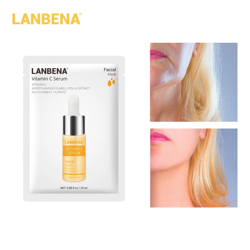LANBENA Vitamina C маска для лица Отбеливающая увлажняющая ухода за кожей сывороточная