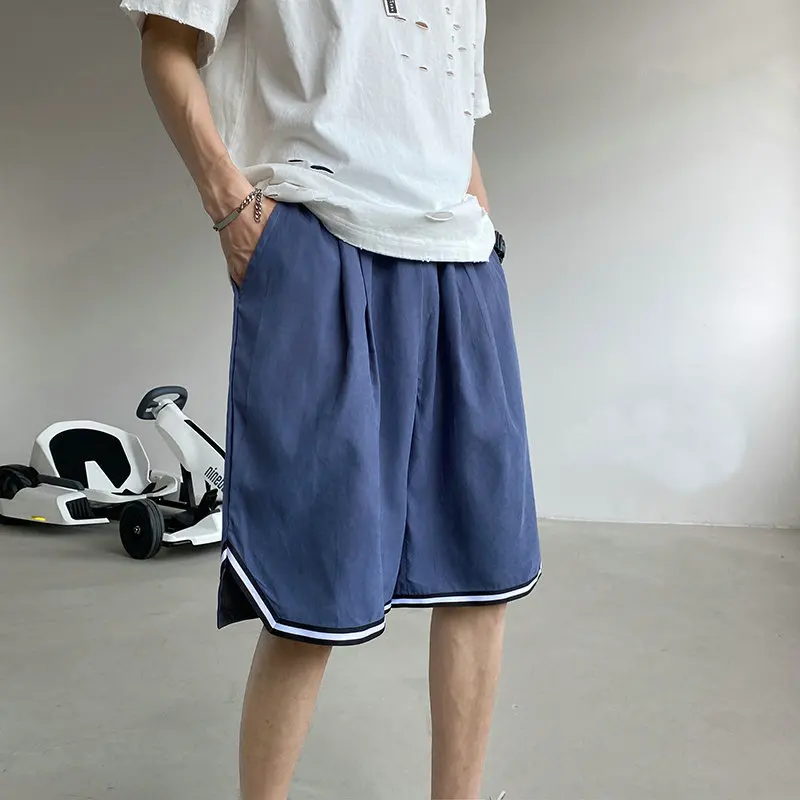 

Men Korean Streetwear Harajuku Casual Shorts 2021 Summer Mens Fashions Vintage Sweat Shorts Male Patchwork Joggers 5XL