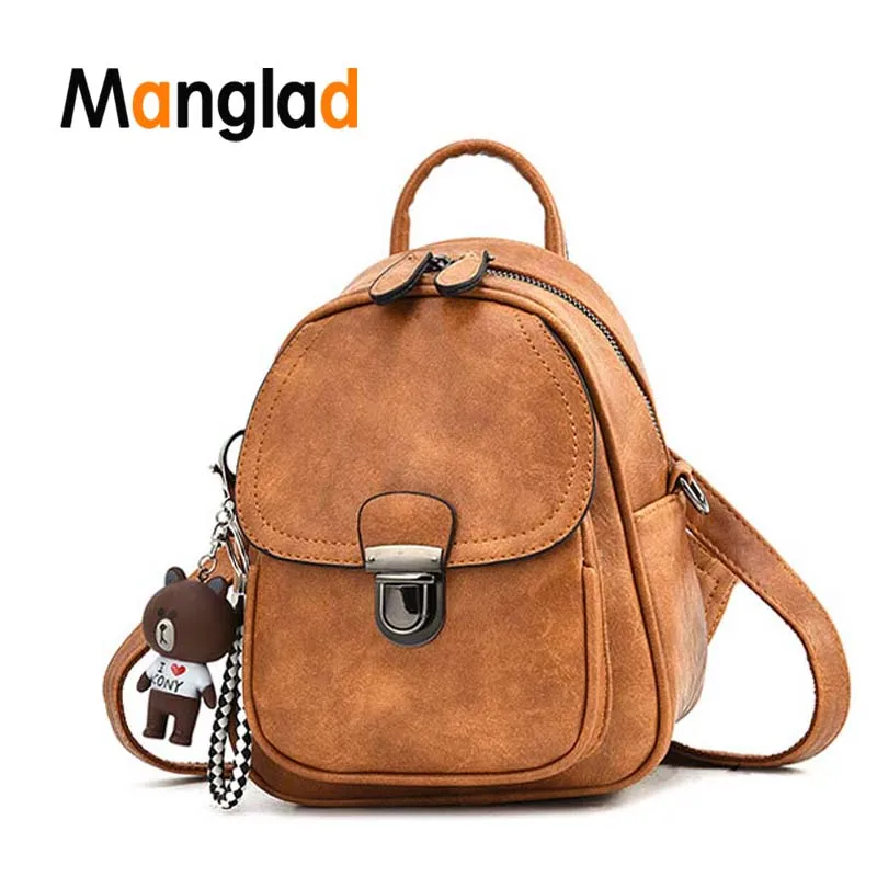 

Manglad Vintage Women Backpack High Quality Youth Leather Backpacks for Teenage Girls Female School Shoulder Bag Bagpack mochila