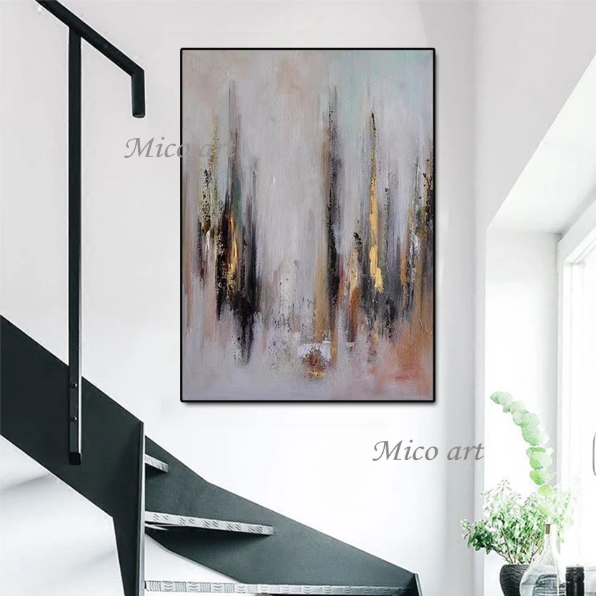 New Abstract Design Canvas Oil Painting 100% Hand Painted Wall Decor Acrylic Art Unframed Paintings Large Size For Bedroom | Дом и сад