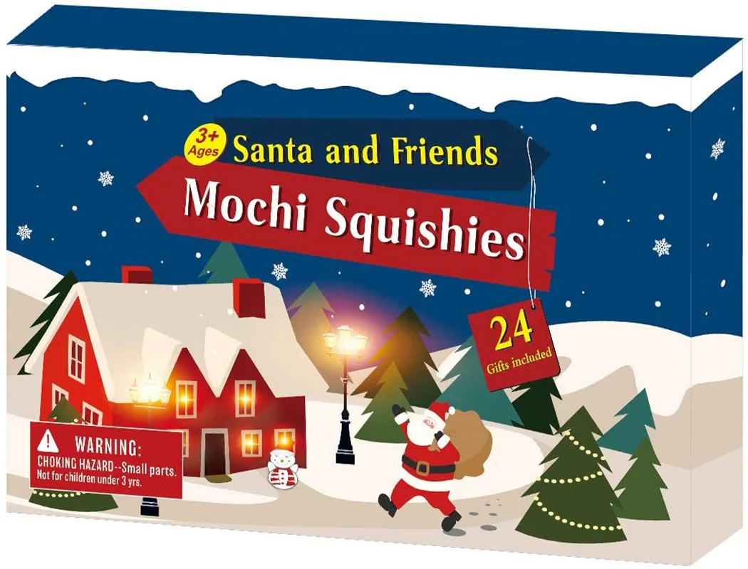 

24pcs mini dolls Christmas Animal Set Gift Squeeze Fidget Toys Gift Box Christmas Advent Day 24 Countdown Kids Christmas Gift
