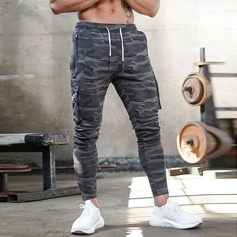 

ASRV Men's Cotton Jogging Sweatpants Camouflage Men Gym Fitness Multi-Pocket Workout Training Pants Fashion Training Trousers