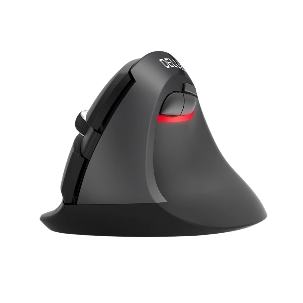 Black Delux M618Mini GX 2,4 ГГц Беспроводная вертикальная мышь 6 кнопок 1600 dpi Эргономичный дизайн компьютерные мини USB мыши для windows ноутбука ПК - Цвет: Black