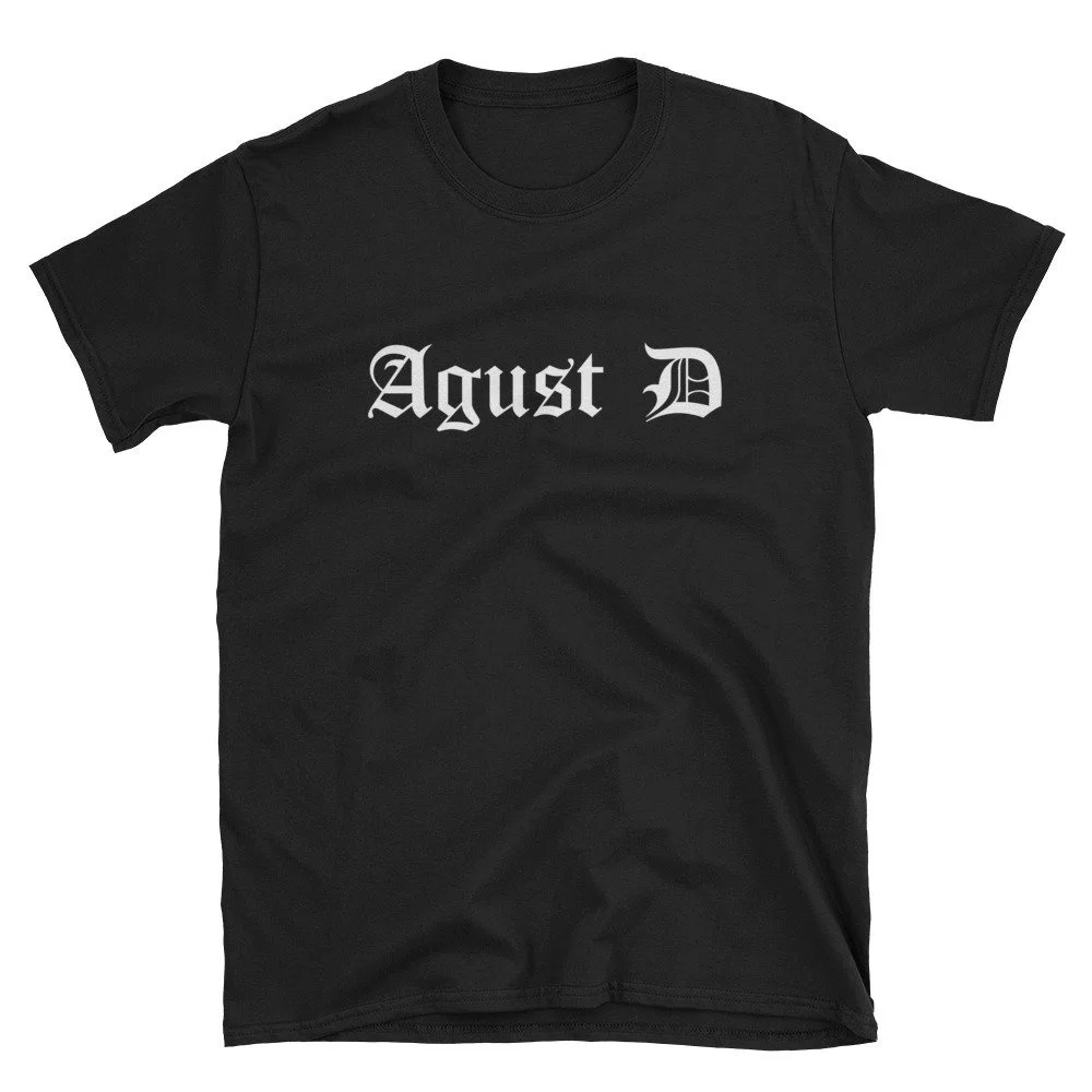 Корейская футболка Agust D для женщин и мужчин с коротким рукавом в стиле K-POP унисекс