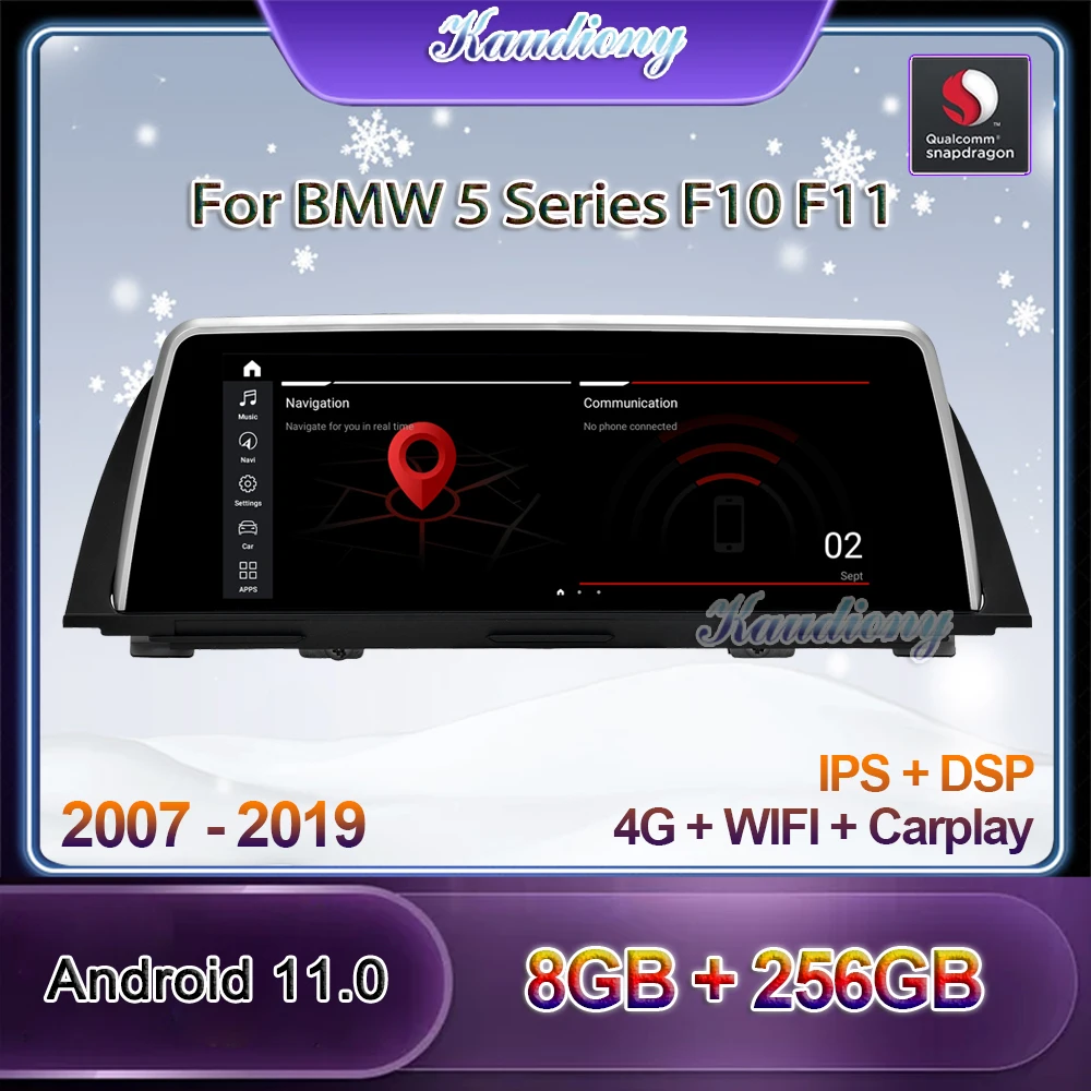 

Kaudiony Android 11 Car Radio For BMW 5 Series F10 F11 520i 525i 528i Car DVD Multimedia Player Auto GPS Navigation 4G 2009-2017