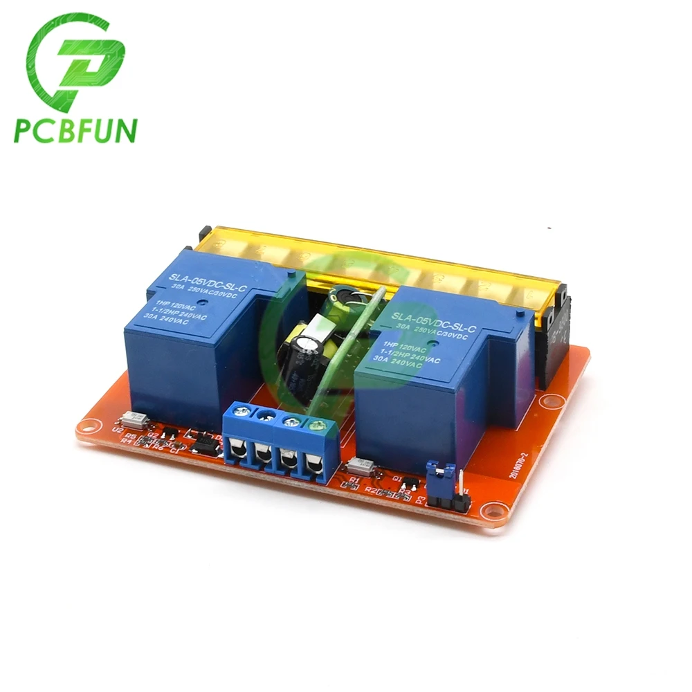 2-канальный релейный модуль 30 А 5 в постоянного тока переменный ток 100-250 В 378mA |