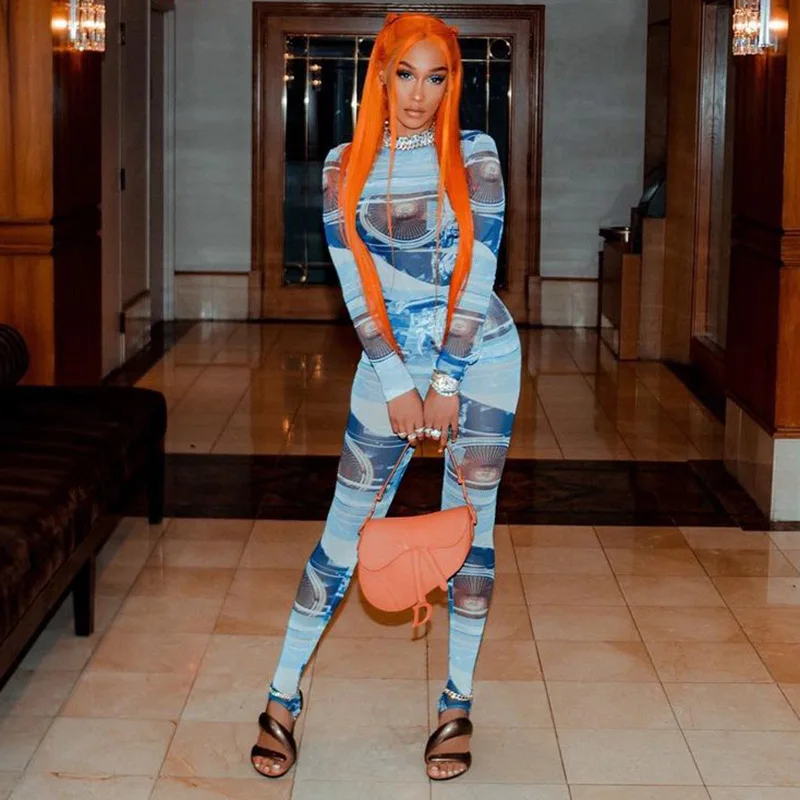 

Сексуальное Женское боди с принтом, комплект из двух предметов, полуночная Клубная одежда, спортивный костюм, одежда для женщин, наряд