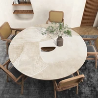 nordic round tablecloth waterproof oil proof anti scalding table mat leather coffee table table cloth mat round household decor