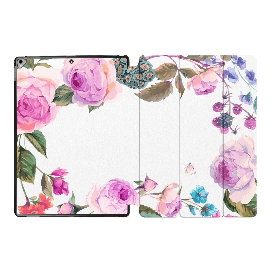 IP04 MTT Flower чехол для планшета для iPad Pro 12,9 '' из искусственной кожи откидная подставка смарт-чехол защитный чехол A1584 A1652 A1670 A1671 - Цвет: IP04