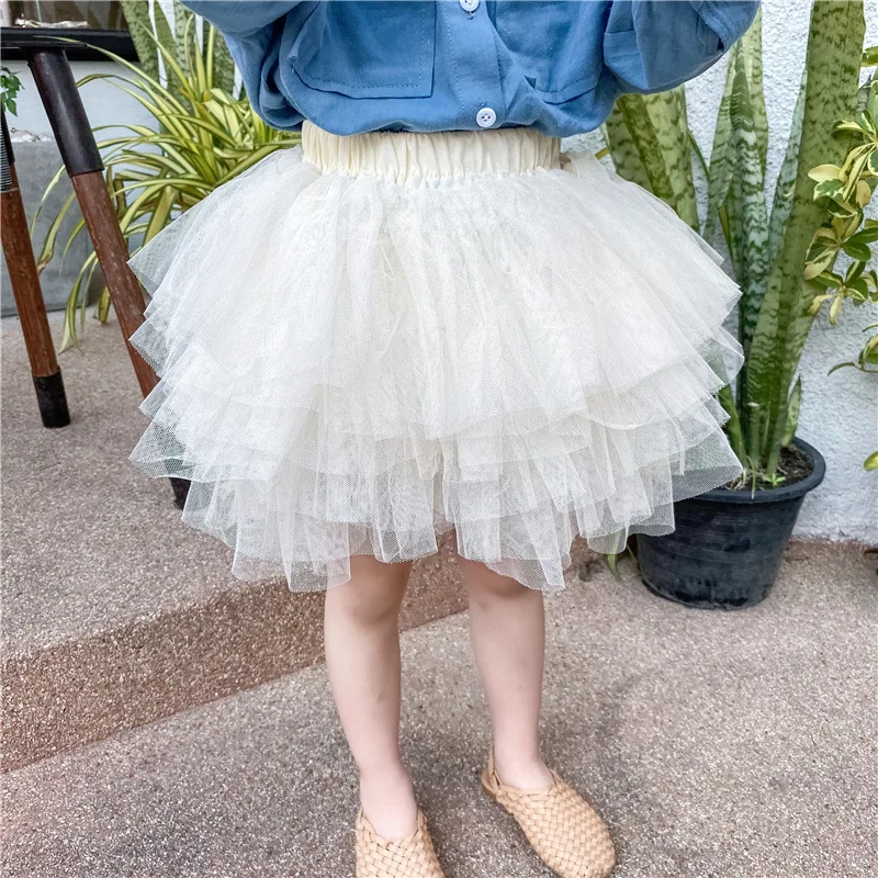 

Baby Girl Skirts Fashion Korean Multi-layer Mesh Tutu Skirt for Girl Toddler Baby High Quality Pleated Tutu Ballet Skirts 2020