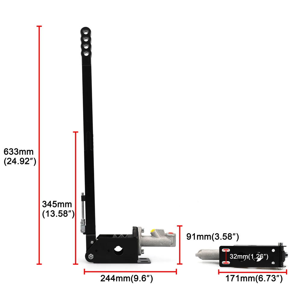 630 мм Универсальный Гидравлический рычаг ручного тормоза вертикальный с