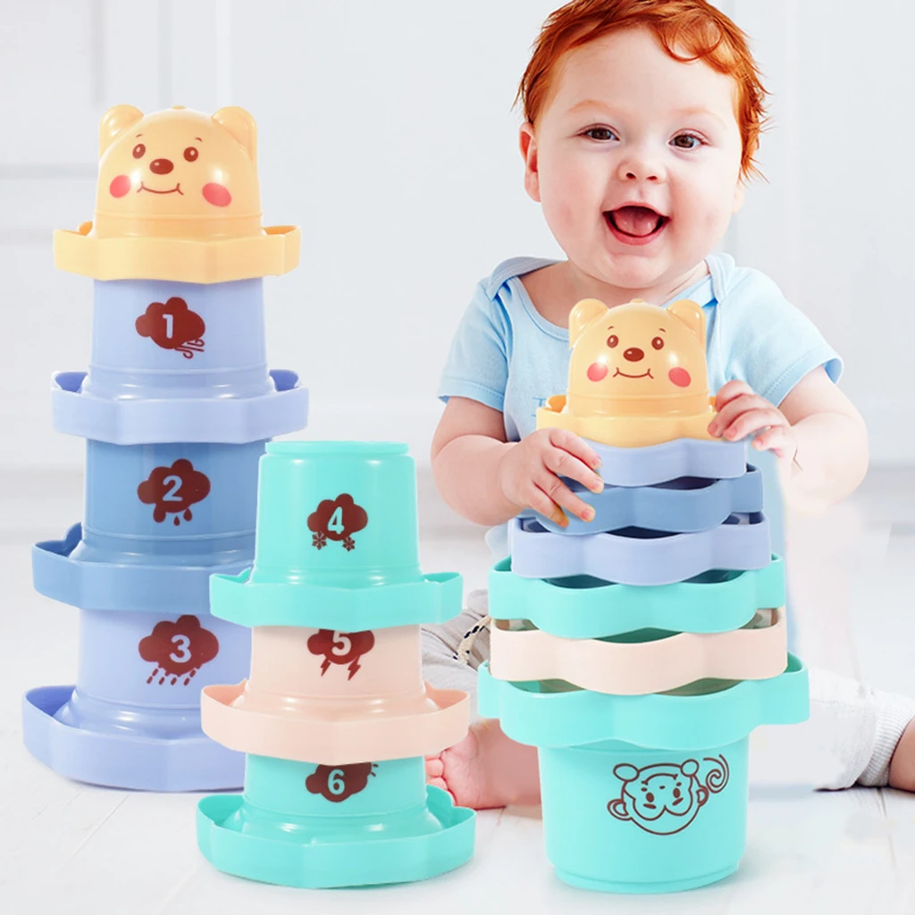 

7 штук персонажами животных радуги укладки игрушки для ванной для детей с года до трех лет в помещении