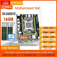 x79 m s 2 0 motherboard set with lga2011 combos xeon e5 2650 v2 cpu 4pcs x 4gb16gb memory ddr3 ecc ram 1333mhz nvme m 2 slot