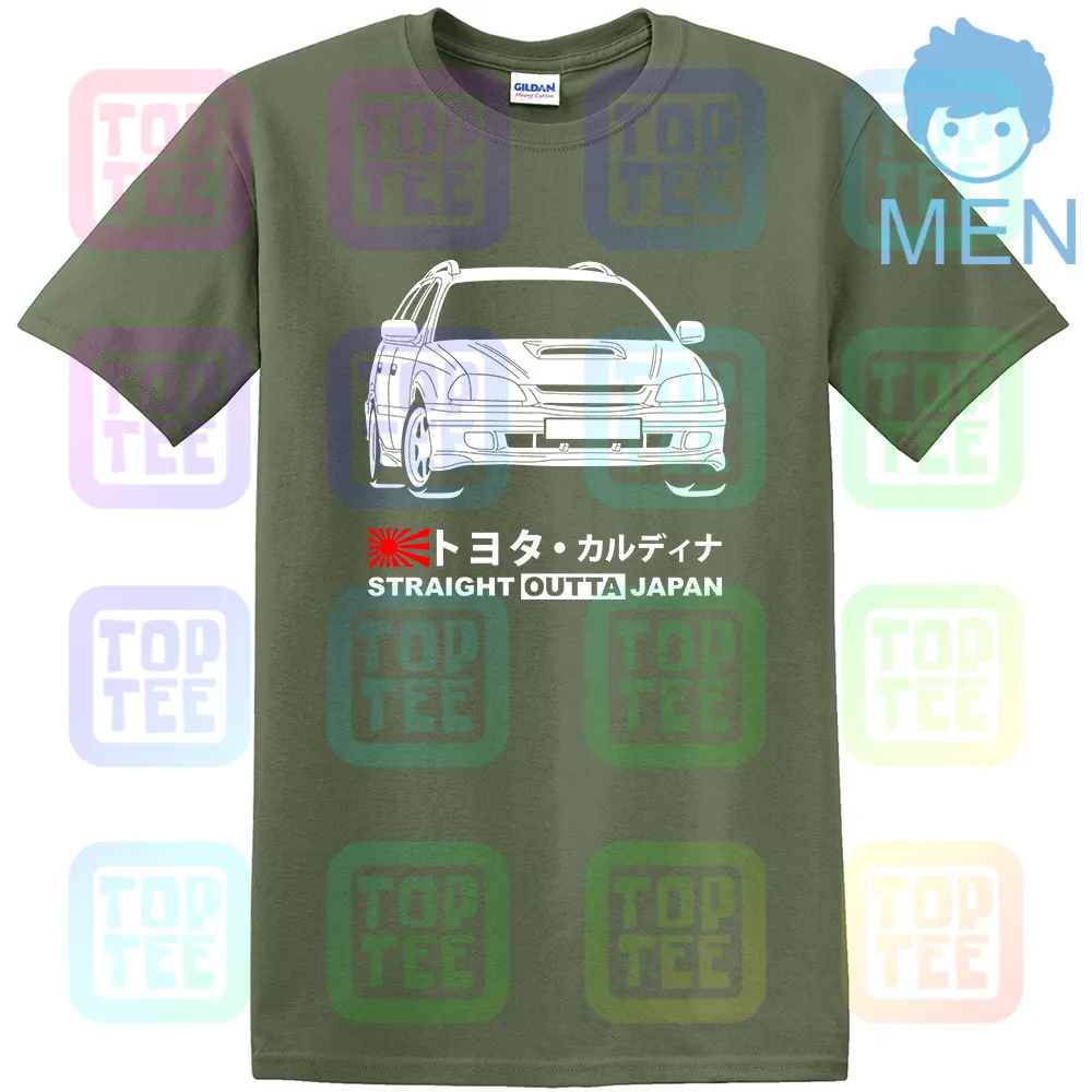 Армейский зеленый GT-shirt Toyota Caldina GT-T ST215W '97-'99 футболка - Цвет: Армейский зеленый