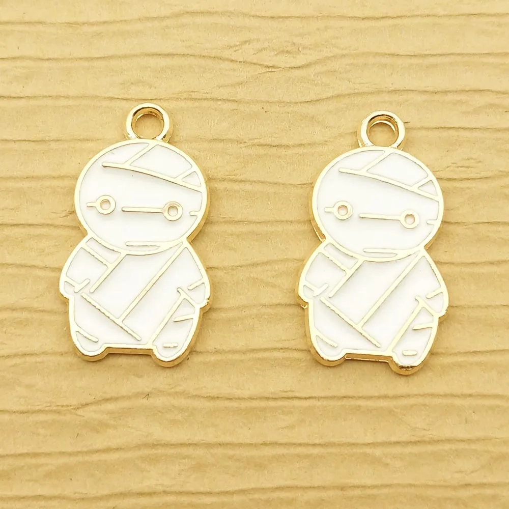 

10pcs 12x22mm lovely mummy charm enamel charm for jewelry making fashion earring pendant bracelet charm necklace charm