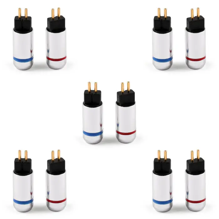 Silver Mixed Black Areyourshop 5 пар 0,78 мм наушники булавки разъем для Westone UM3X W4R UE18 разъем адаптера черный, серебристый - Цвет: Silver Mixed Black