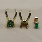 Новый тренд, Позолоченные Зеленые блестящие бриллианты для мужчин и женщин, светлые роскошные бриллианты