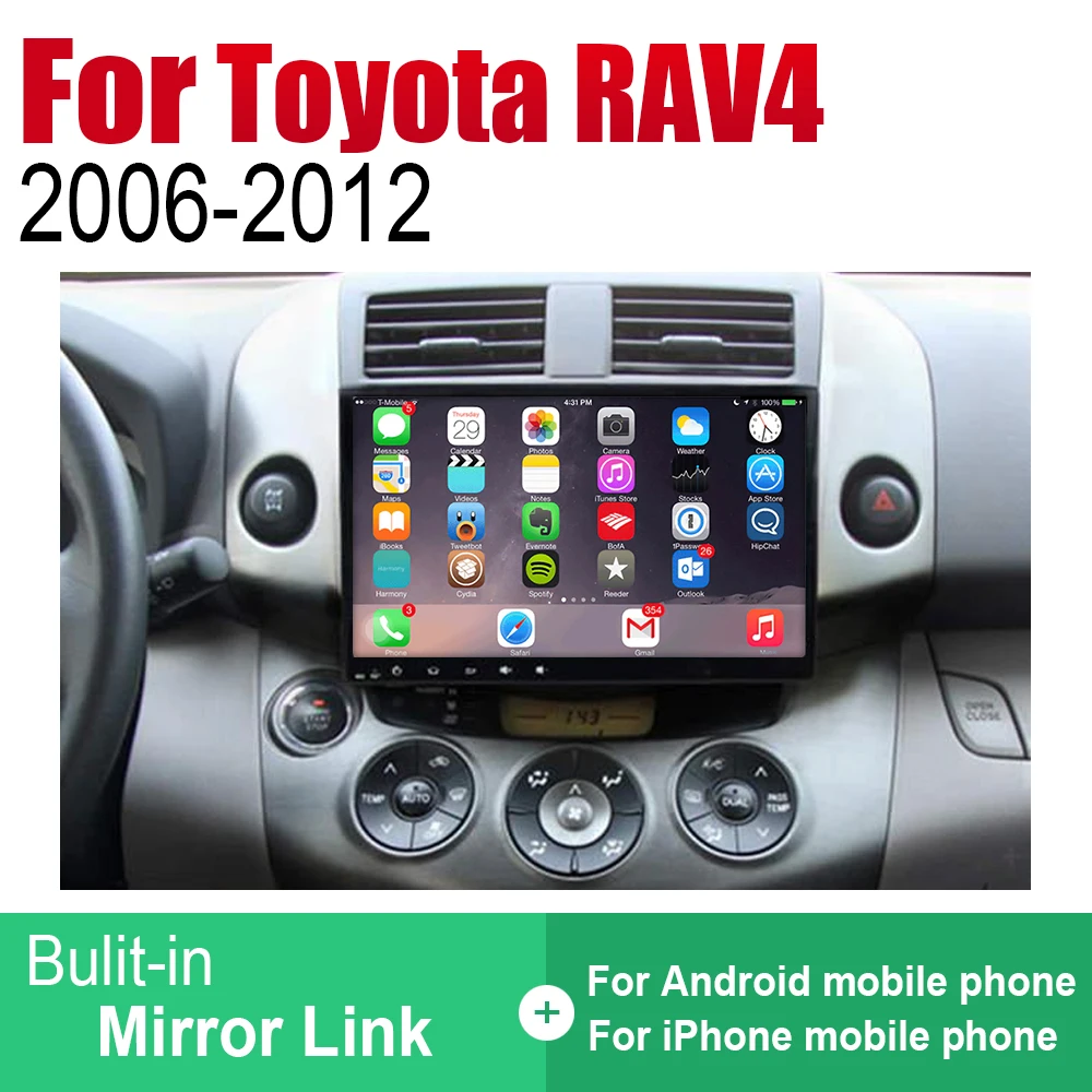 Автомагнитола ZaiXi 2 Din Android для Toyota RAV4 2006 ~ 2012 GPS навигация BT Wi Fi карта мультимедийная