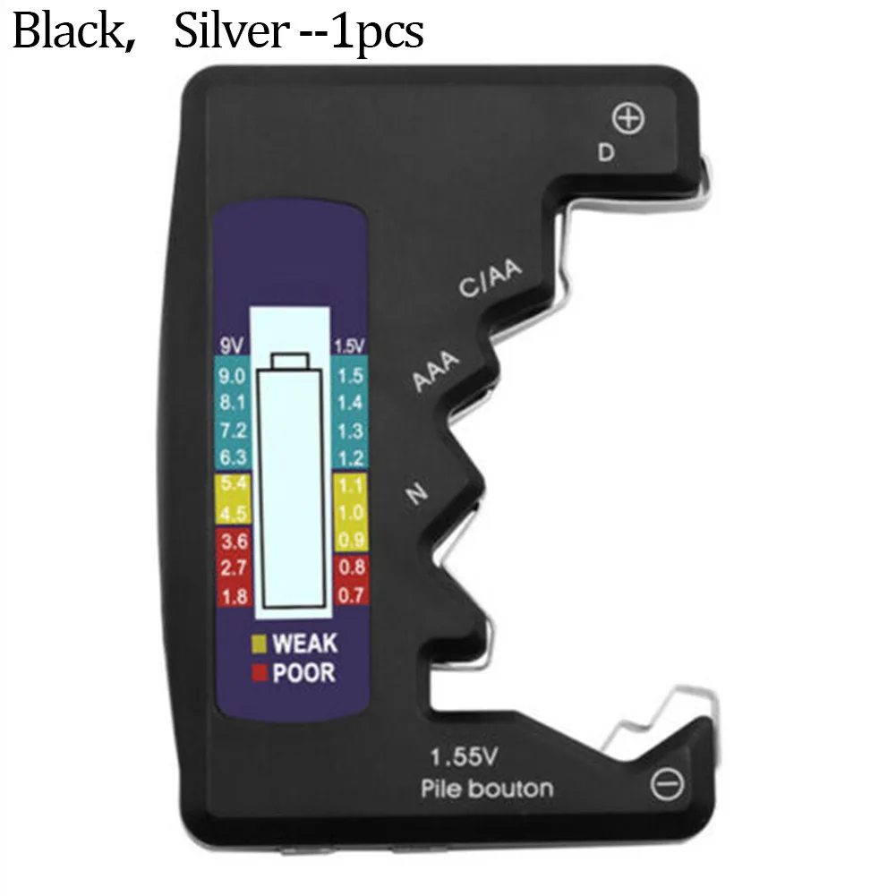 

Universal Digital LCD Battery Tester Card Type Voltage Indicator For Button Car Battery AA AAA CD 9V Capacitance Electronic Load