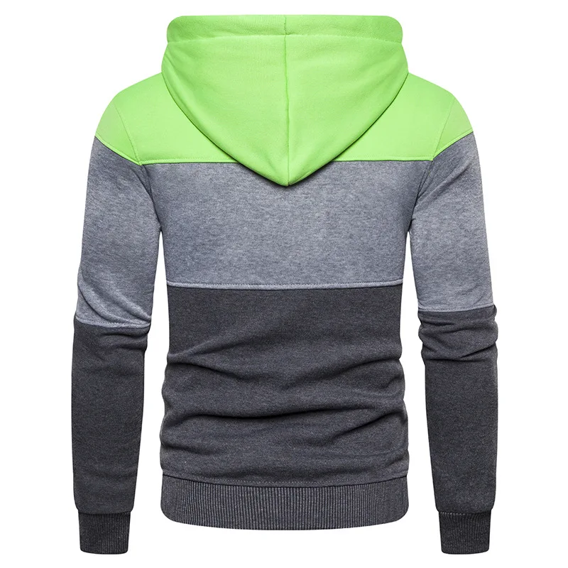 NEGIZBER мужские толстовки Модные Лоскутные облегающие худи Мужская одежда
