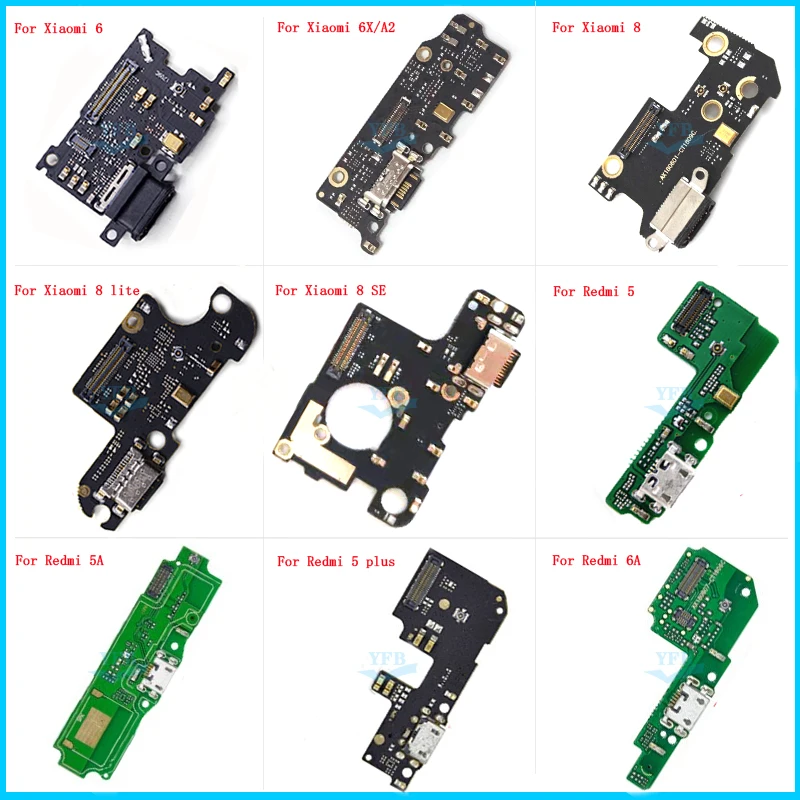 USB порт для зарядного устройства док разъем гибкий кабель Xiaomi Mi8 Mi6 Mi 6 8 SE 8SE 6X A2 Redmi 6A