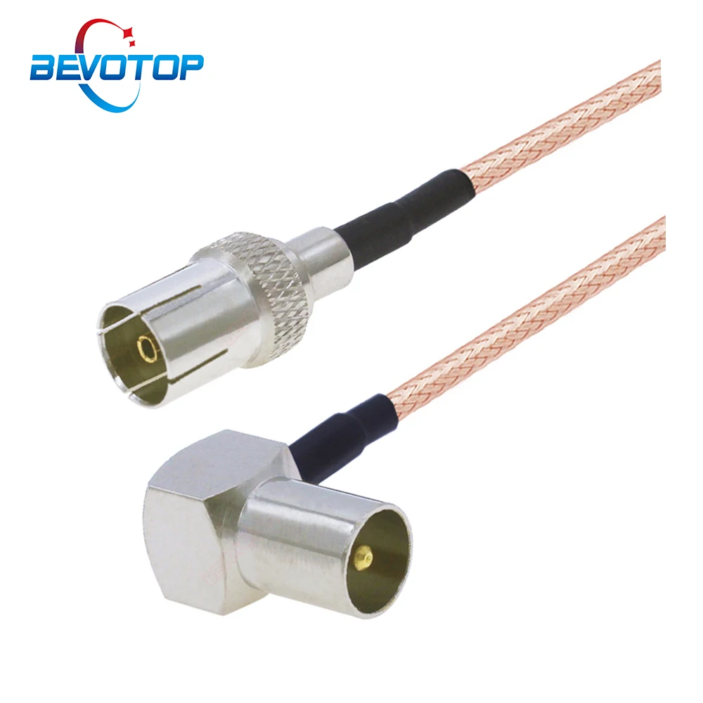 75 Ом ТВ-антенна кабель для телевизора разъем под прямым углом 90 ° 75Ω RG179 Pigtail RF